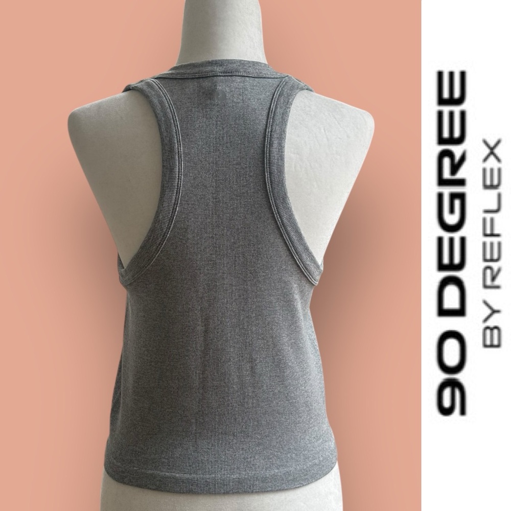 90 Degree By Reflex Heather Gray‎ Sleeveless Top, Size L, MSRP $12 - Picture 4 of 7